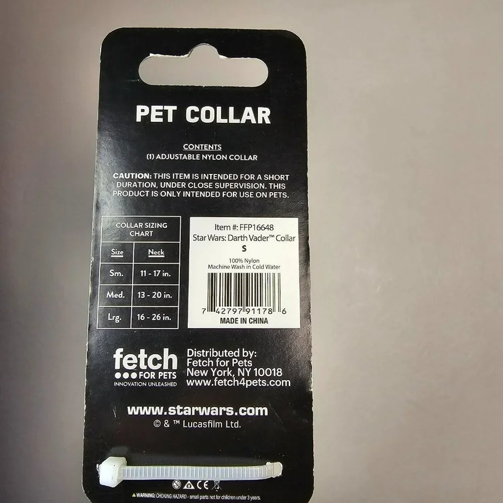 Star Wars Darth Vader 4' Pet Leash & Small Collar Set NEW Disney